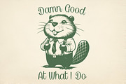 Hardworking Beaver Funny Quote, an Illustration by Pixels.Craft (Thumbnail 1 of 7)