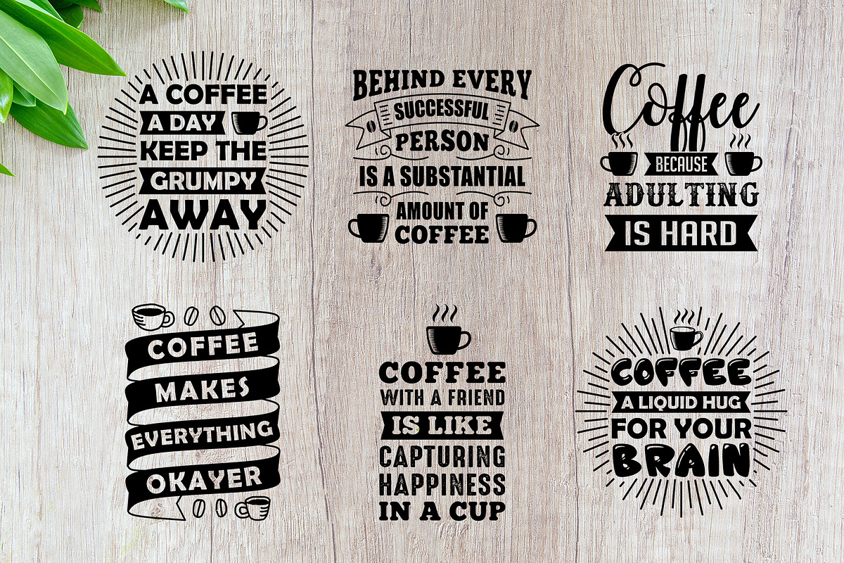 Coffee Quotes V9 SVG DXF PNG EPS, an Illustration by Tosca Digital (Photo 5 of 5)