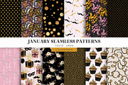 New Year Seamless Patterns, a Pattern Graphic by illuztrate (Thumbnail 1 of 5)