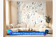 Living Room Wallpaper Mockup, an Advertising Mockup by Rami's Mockups (Thumbnail 1 of 3)