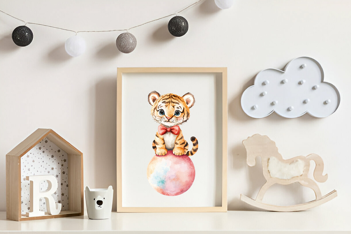 Vintage Circus Party Animals Clipart, an Illustration by CreationArt (Photo 7 of 9)