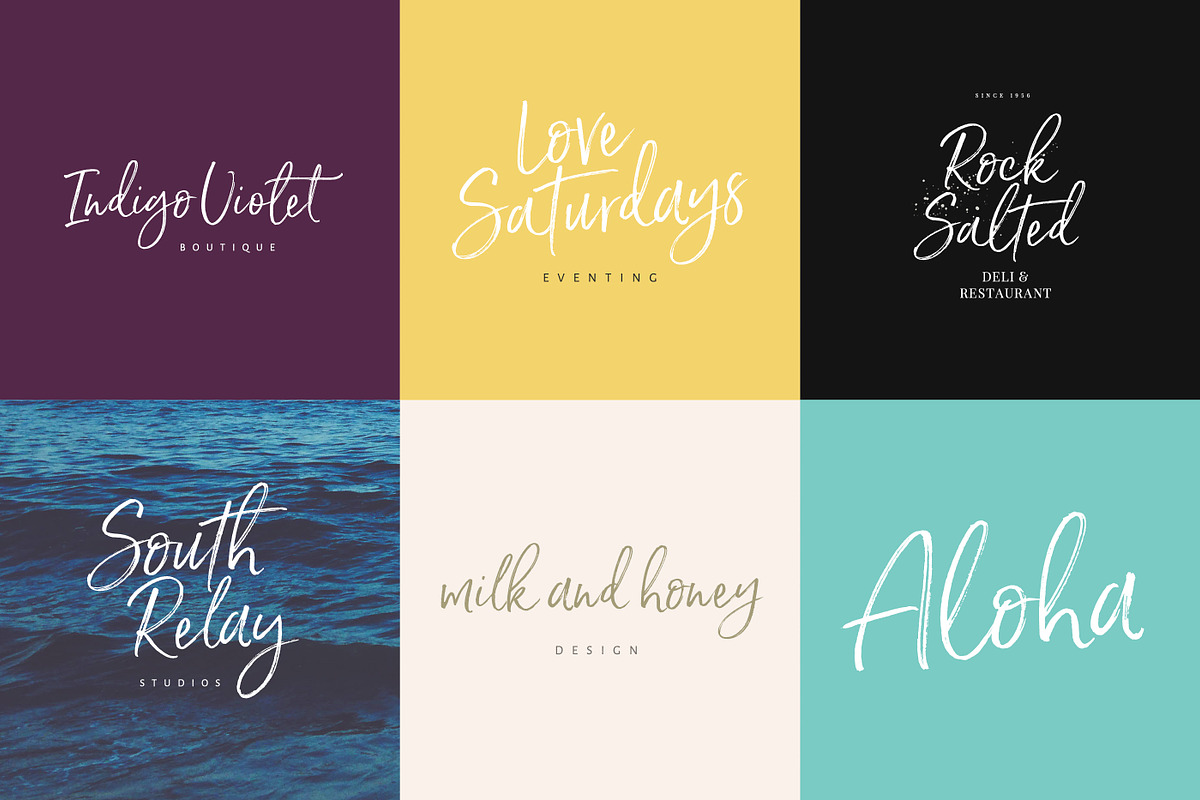 Saturday Script Brush Font preview 6
