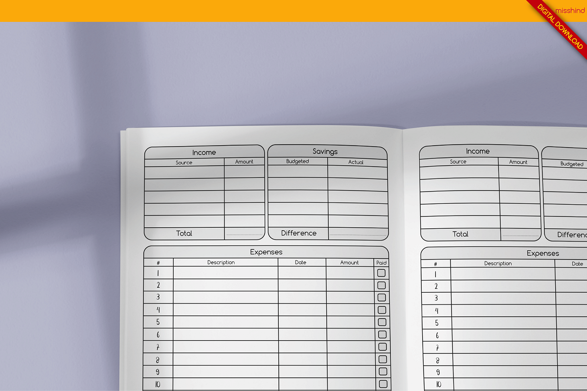 Budget Planner • KDP Interior, a Templates & Theme by HyeRi (Photo 5 of 6)