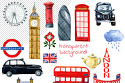 London elements, travel symbols, an Illustration by fiolika (Thumbnail 2 of 7)
