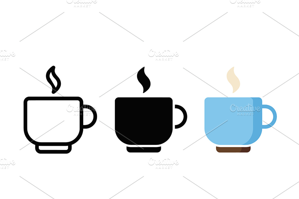 Steaming Coffee Cup Vector Icon, a Solid Icon by Artonix (Photo 2 of 2)