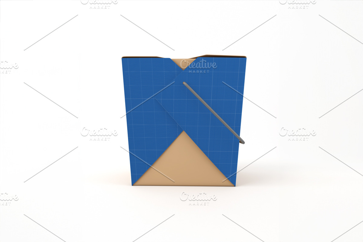 Chinese Food Box Mockup, a Cups & Container Mockup by Qaleb Studio