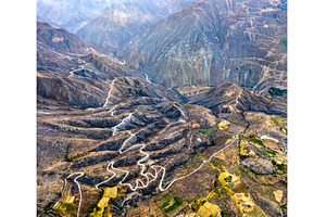 Winding road in the Colca Canyon in, a Nature Photo by Leonid Andronov
