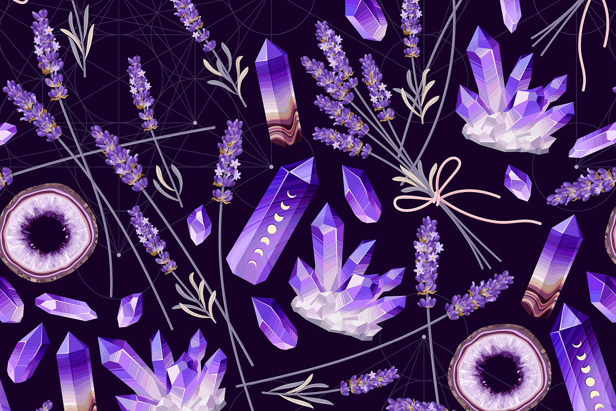 Magic Lavender Pattern, a Pattern Graphic by GreyLilac (Photo 3 of 3)