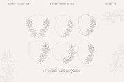 Vintage Floral wreaths and frames, an Illustration by Saga Design Studio (Thumbnail 2 of 5)