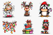 Cartoon-style Christmas Clipart, an Illustration by CreationArt (Thumbnail 6 of 6)