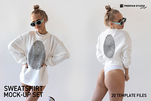 Sweatshirt Mock-Up Set, a Hoody Mockup by Freeman Studio