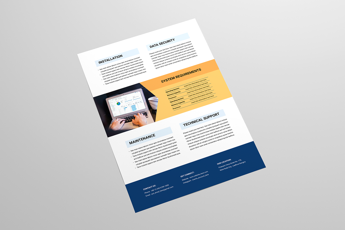 Software Company Data Sheet, a Flyer Template by Leaflove (Photo 3 of 5)