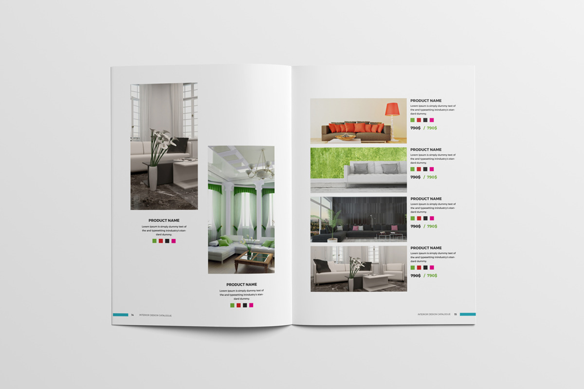 Interior Design Catalog, a Brochure Template by New Lines