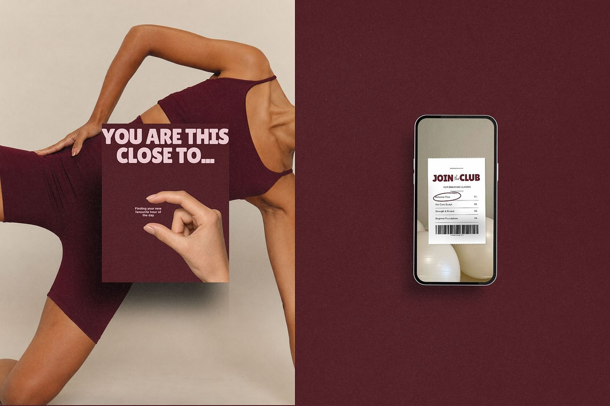 Pink & Burgundy Instagram Templates, a Social Media Template by Row Creative (Photo 6 of 11)