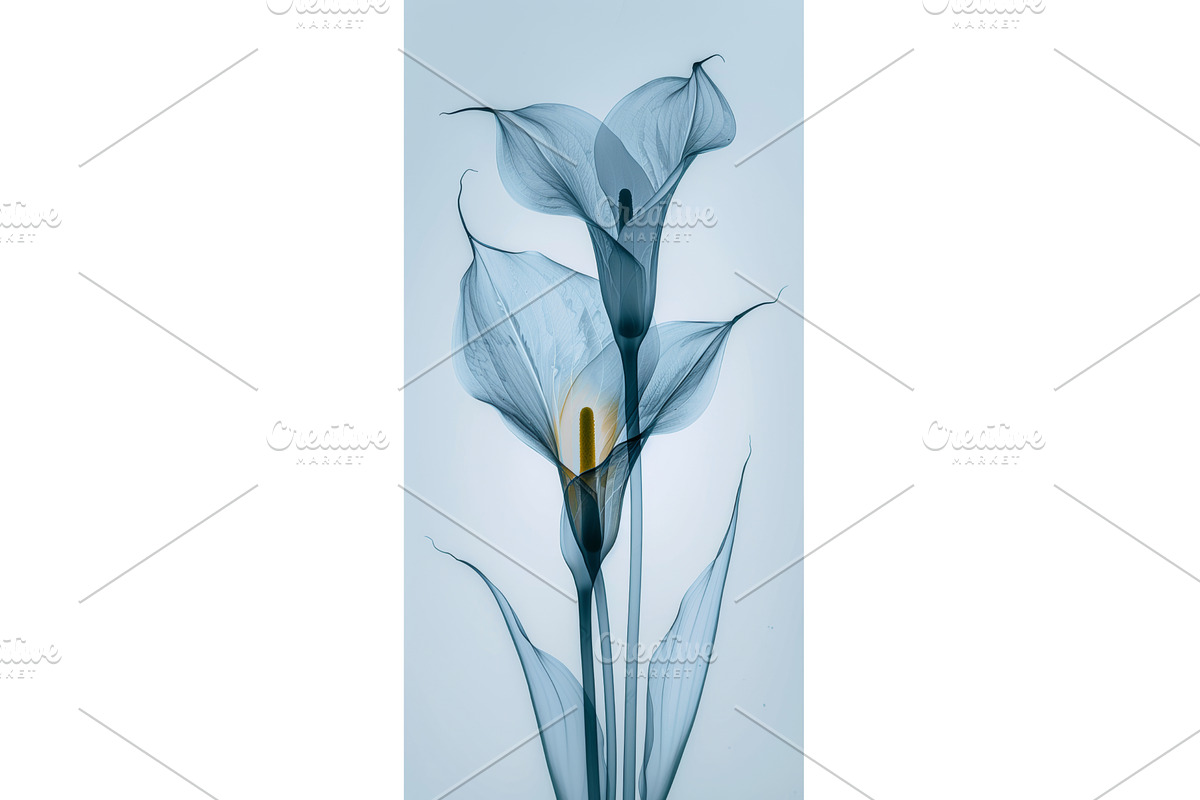 X-Ray Floral Art: Abstract Calla, an Illustration by tilialucida