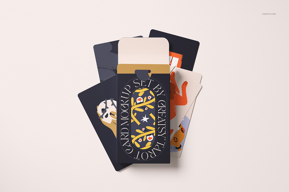 Tarot Cards Mockup Bundle, a Merchandise Mockup by creatsy5 (Photo 15 of 42)