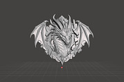 Dragon Wall Decor 3D Print STL, an Animal 3D Model by Creative Art (Thumbnail 3 of 3)