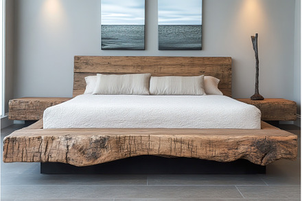 Stylish wooden bed frame in, an Arts & Entertainment Photo by Lermont51