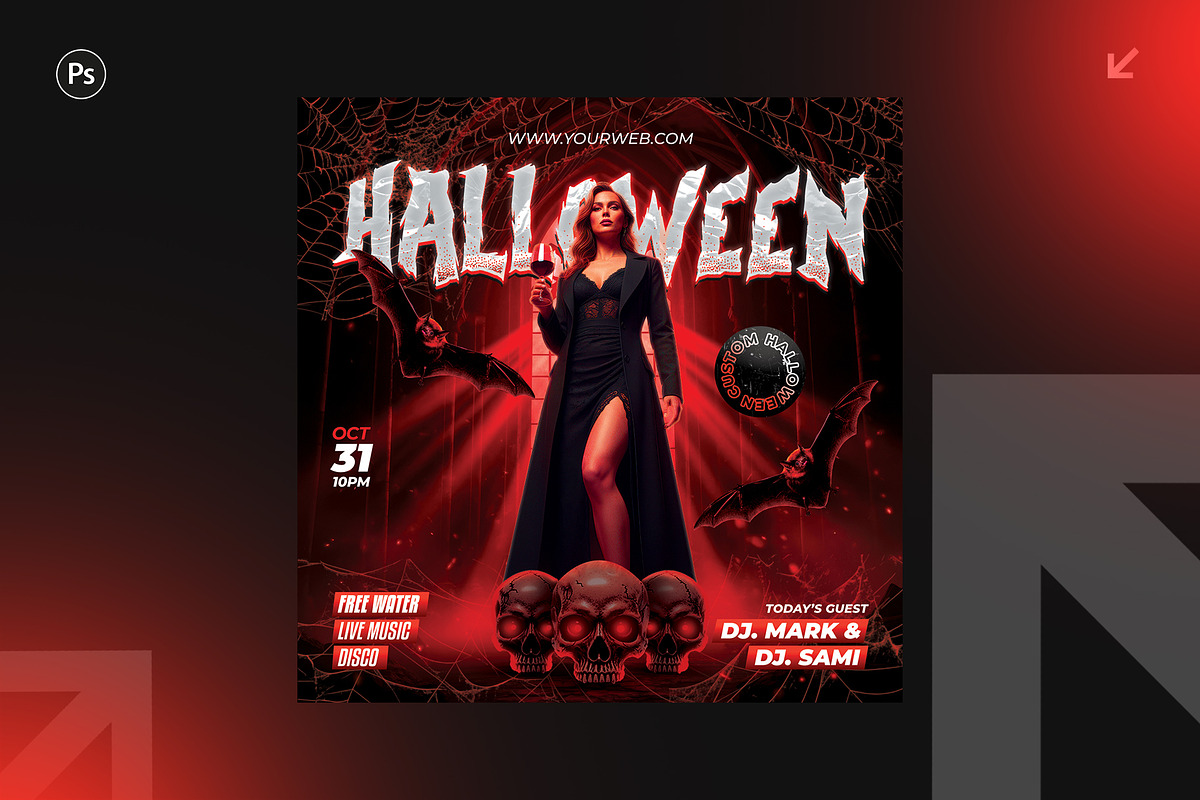 06 Halloween Flyer Bundle, a Flyer Template by Shajib Shikder (Photo 3 of 7)