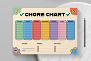 Chore Chart Landscape Template, a Stationery Template by MightyDesign (Thumbnail 2 of 6)