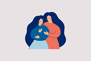 Friends and Family Support, a Healthcare Illustration by Mary Long (Thumbnail 3 of 5)