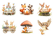 Woodland Forest Animals Friends, an Illustration by CreationArt (Thumbnail 2 of 5)