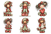 Whimsical Easter Girl Clipart, an Illustration by designcity5 (Thumbnail 5 of 5)