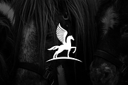 Minimalist Silhouette Pegasus Logo, a Branding & Logo Template by Luxury Logos (Thumbnail 2 of 4)