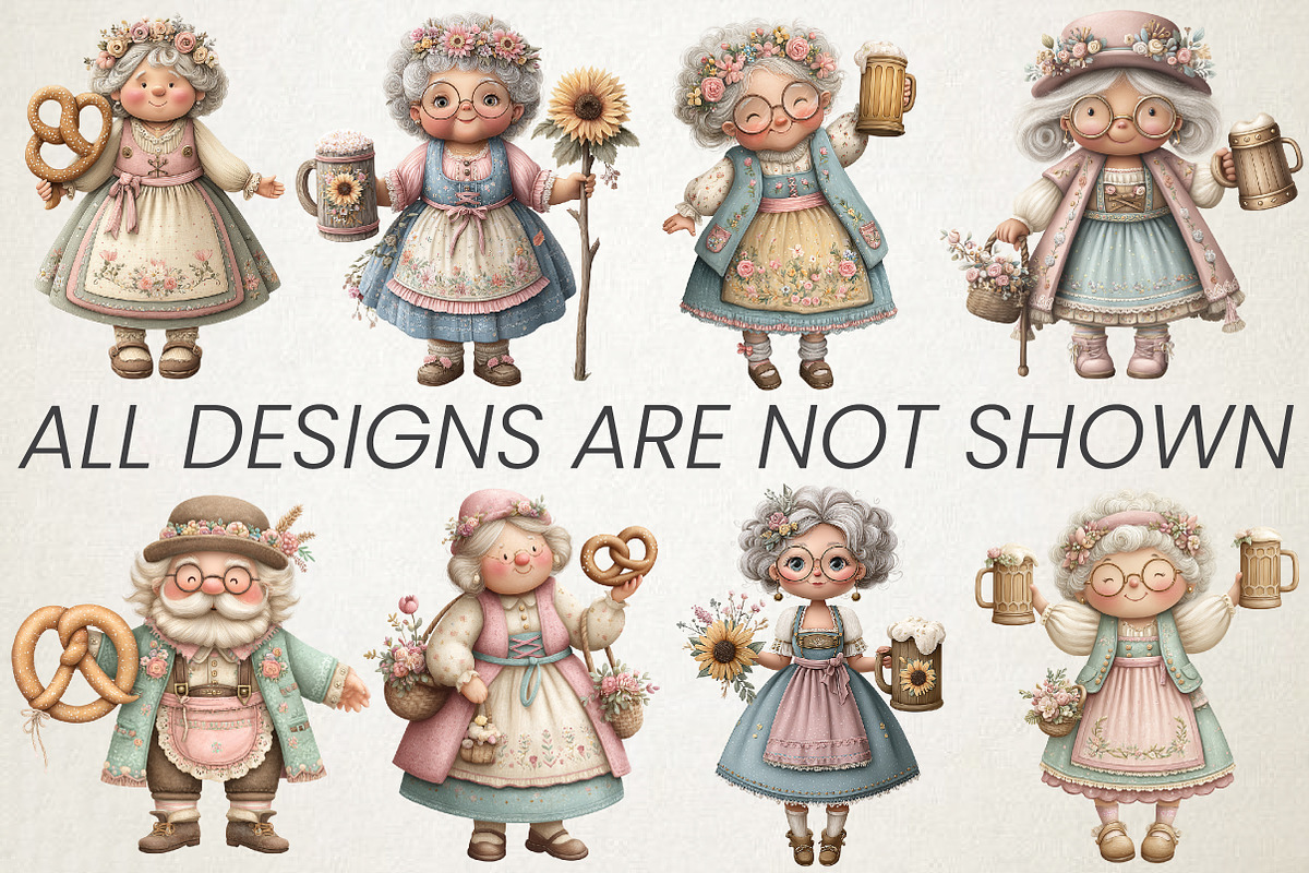 Quirky Oktoberfest Seniors Clipart, a Seasonal Illustration by RobertsArt (Photo 2 of 5)