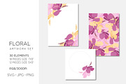 30 floral elements, hibiscus frame, an Illustration by Bloom21Art (Thumbnail 1 of 9)