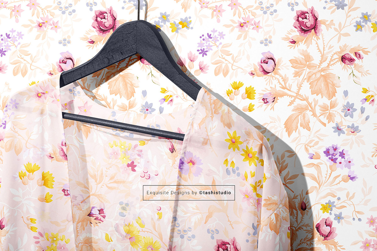 Celia Vintage Floral Seamless Prints, a Pattern Graphic by Pink Linen (Photo 12 of 13)