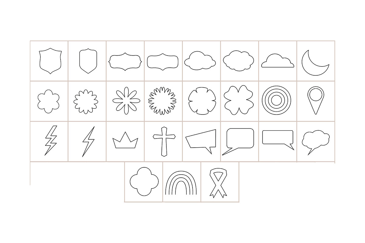 150 Shape Stamps for Procreate, a Brush Add-On by aivos (Photo 4 of 7)
