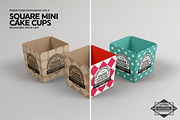 Square Cake Cups Packaging Mockup, a Cups & Container Mockup by INCDesign (Thumbnail 5 of 7)