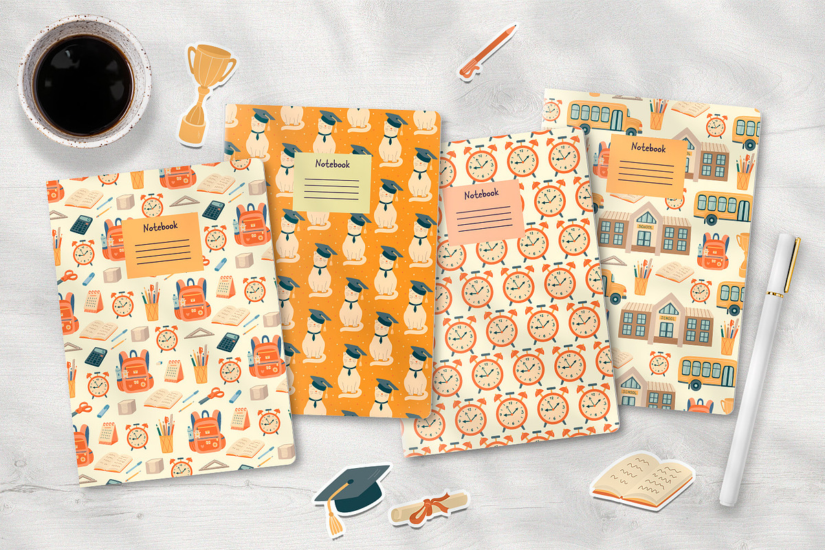 Back to School Clipart & Patterns, an Education Illustration by Anna Druzhkova (Photo 9 of 11)