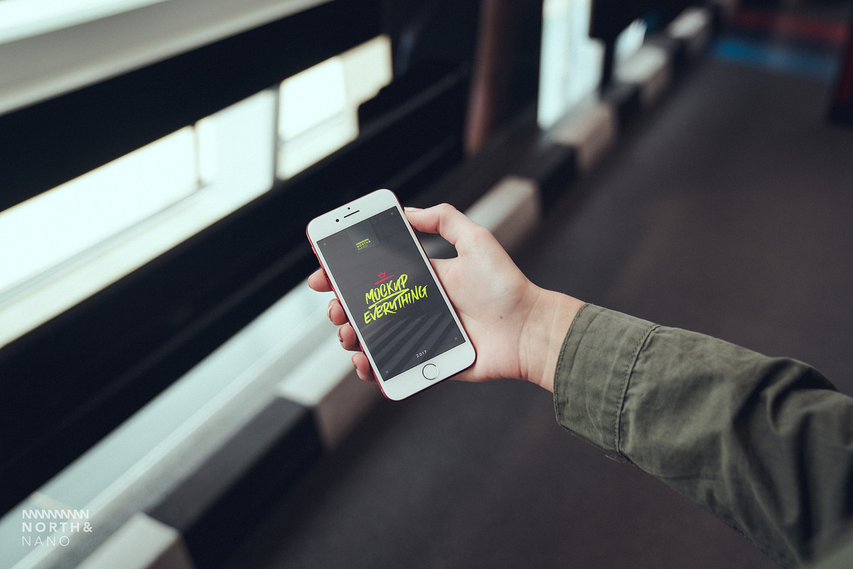 iPhone7 RED PSD Mockups, an iPhone Mockup by North&Nano (Photo 4 of 12)