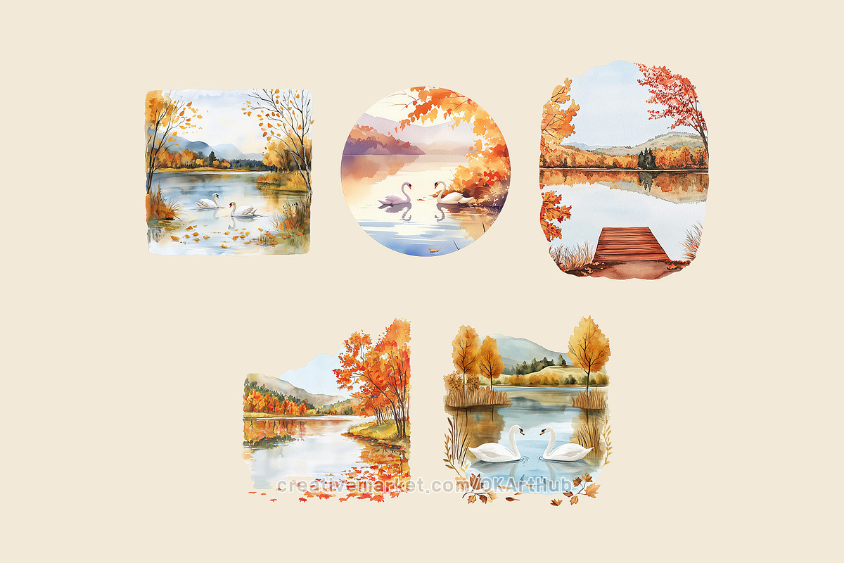 Cozy Autumn Scene & Illustration Kit, a Seasonal Illustration by OKArtHub (Photo 6 of 10)