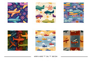 Toy Airplane Retro Art Style Pattern, a Pattern Graphic by karenfoleyphoto (Thumbnail 7 of 9)