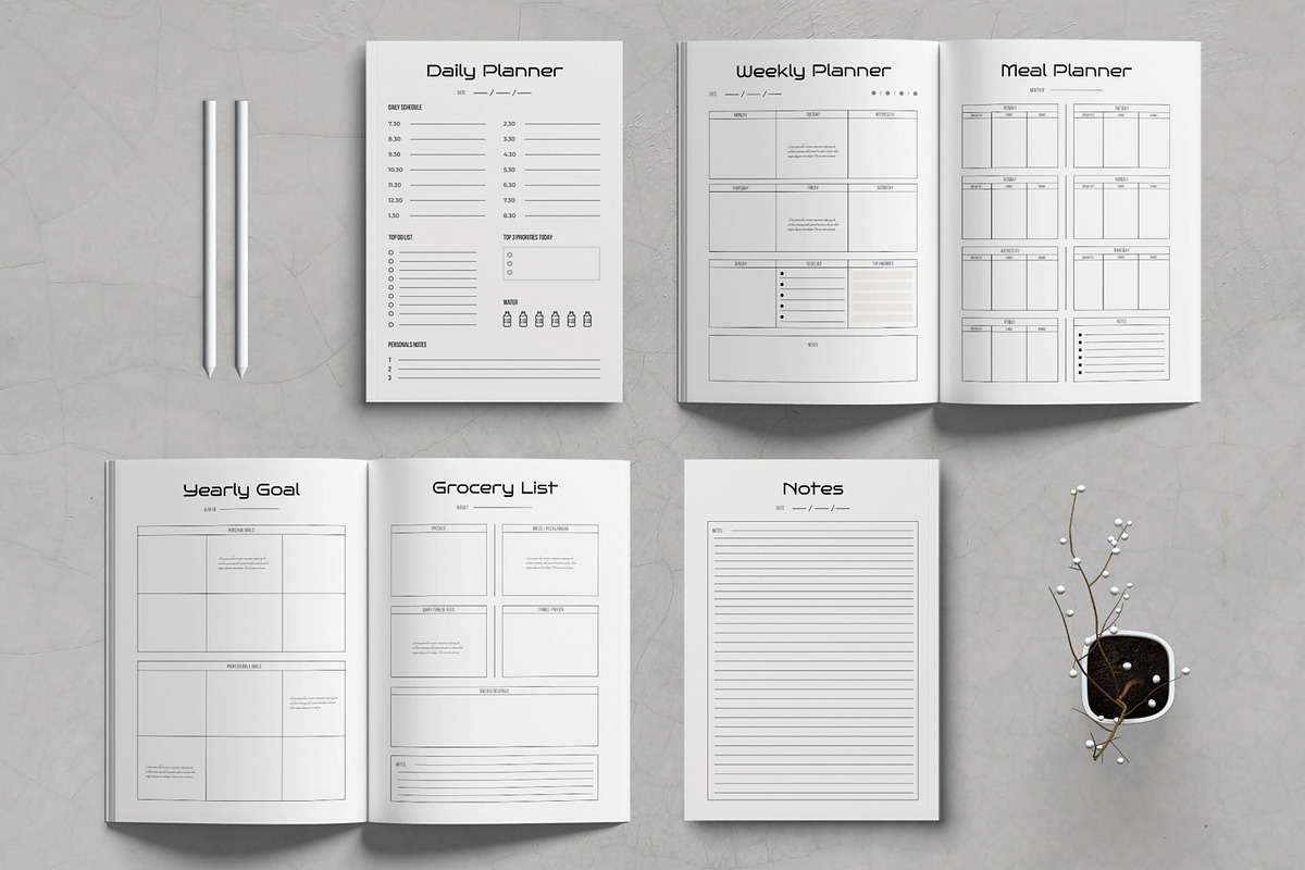 Printable Planner Bundle, a Stationery Template by MightyDesign (Photo 1 of 6)