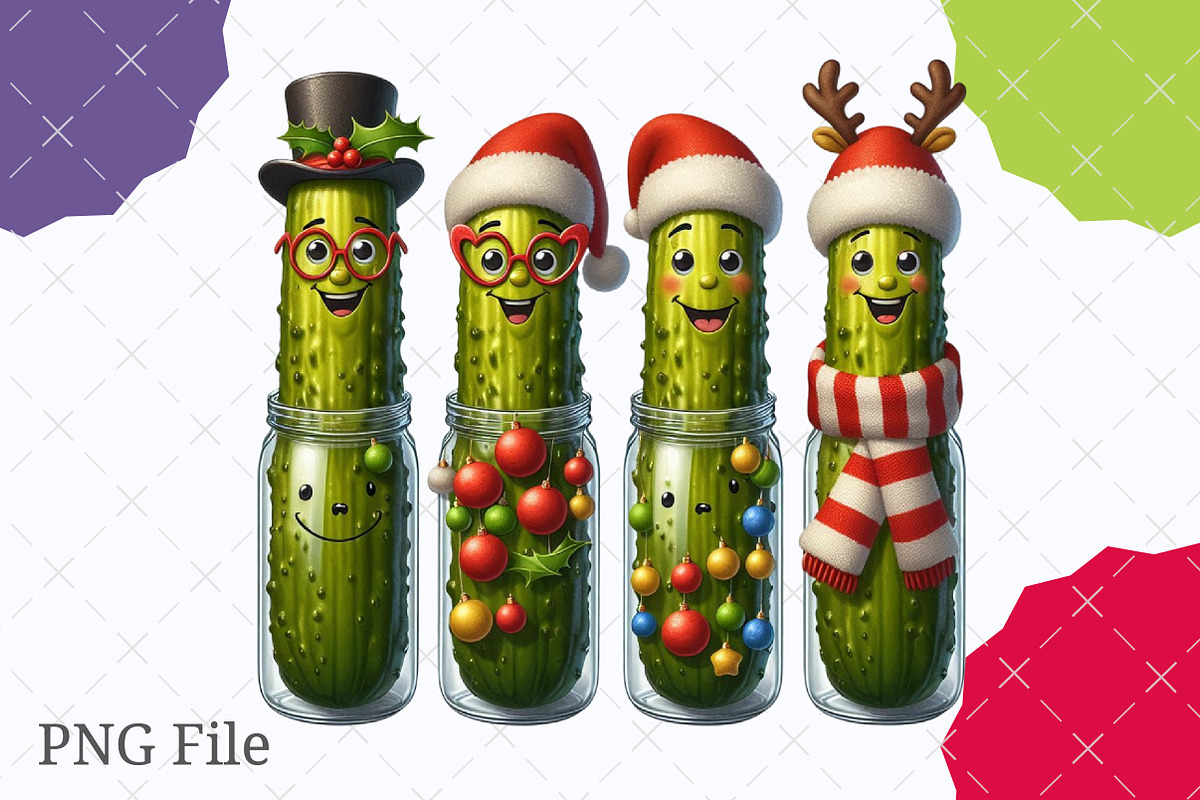 Christmas Pickles Clipart, an Illustration by designcity5 (Photo 1 of 8)