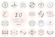 20 Floral Logo Templates, a Branding & Logo Template by Olya Creative (Thumbnail 1 of 5)