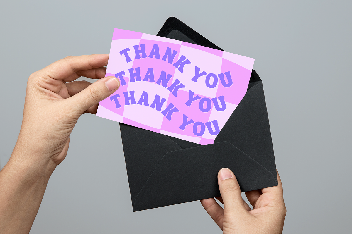 Retro Thank You Card Template, a Templates & Theme by Boltik Studio (Photo 7 of 9)
