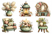 Cozy Boho Home Clipart, an Illustration by Daily.Designs (Thumbnail 3 of 8)