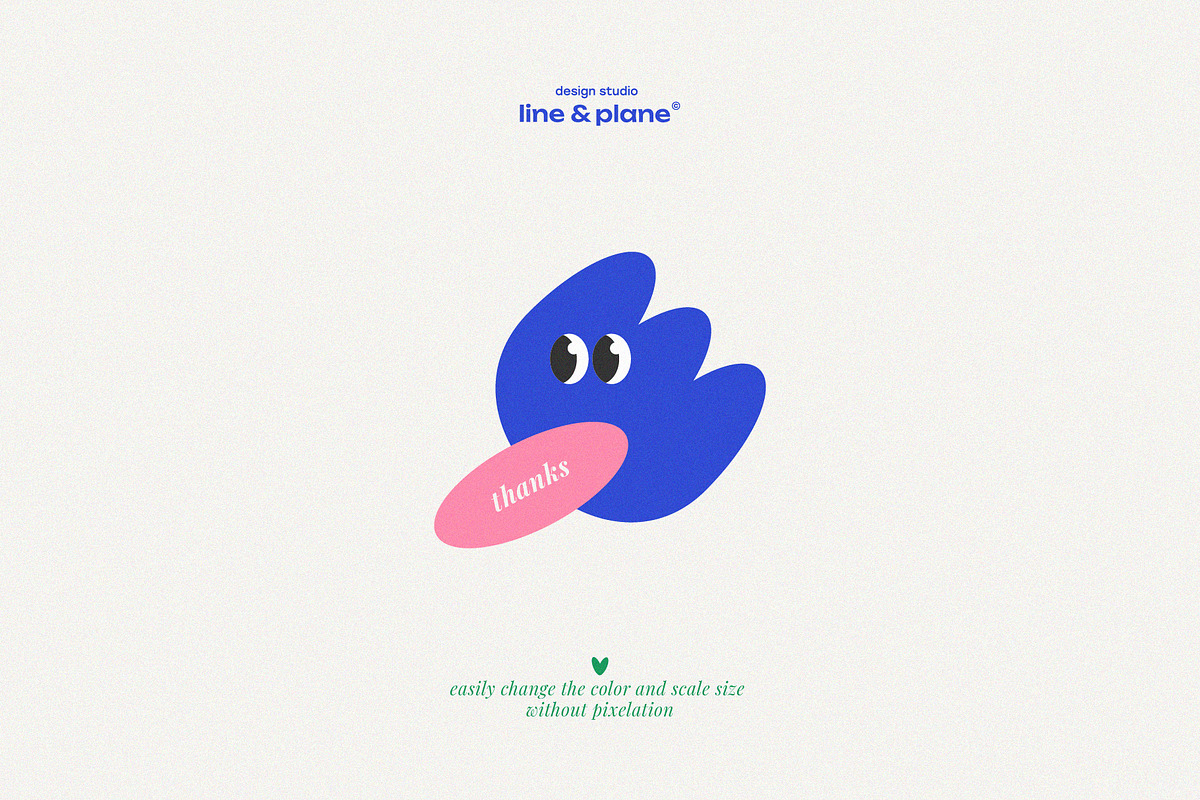 Shape Set - Cute Emotion, an Object Graphic by line & plane (Photo 10 of 10)