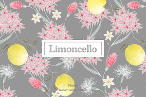 Limoncello, Luxury Lemon Pattern