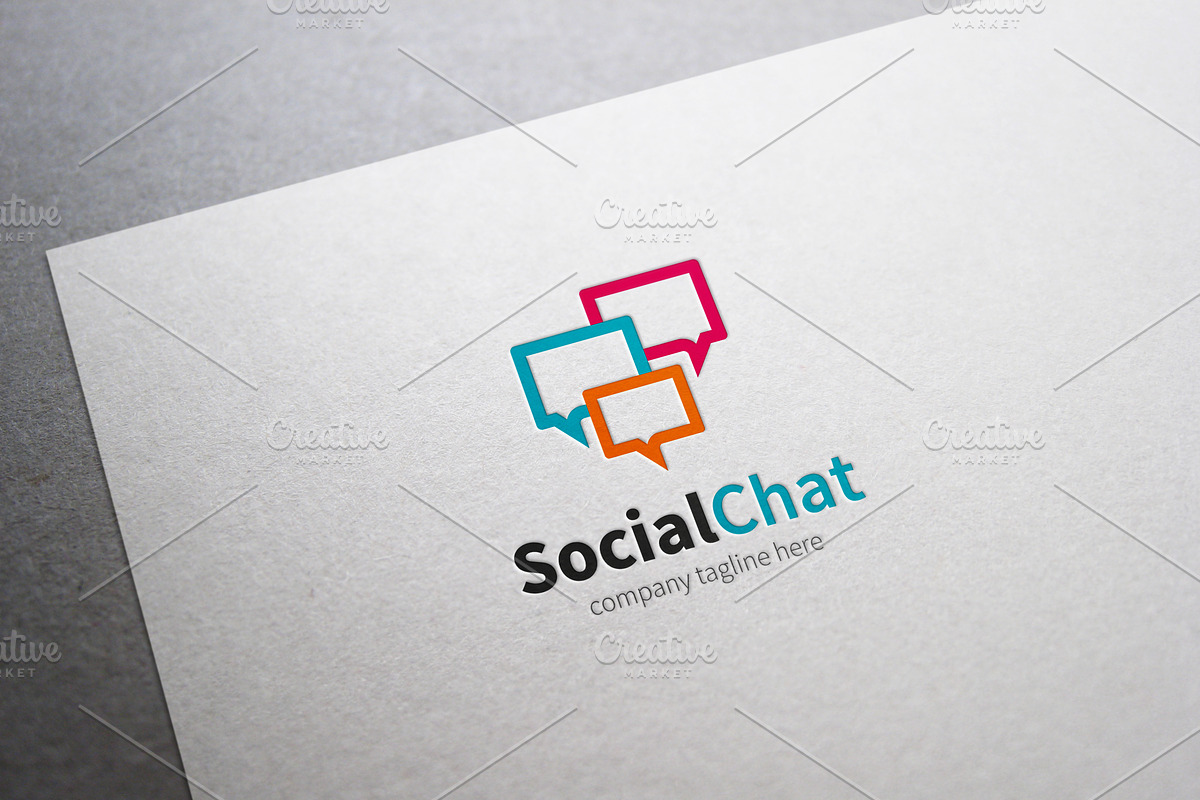 Social Chat Logo, a Branding & Logo Template by XpertgraphicD