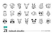21x2 Casual animals doodles, an Animal Illustration by Pinkbrush (Thumbnail 2 of 6)