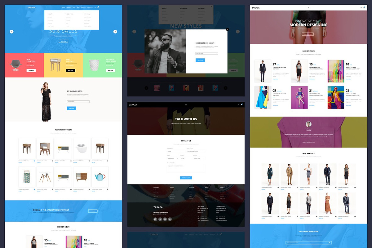 Zaraza Web Theme Template, a Websites & App Template by Designerbundle (Photo 2 of 2)
