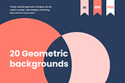 20 TREND GEOMETRIC BACKGROUNDS, a Pattern Graphic by Noires (Thumbnail 1 of 6)