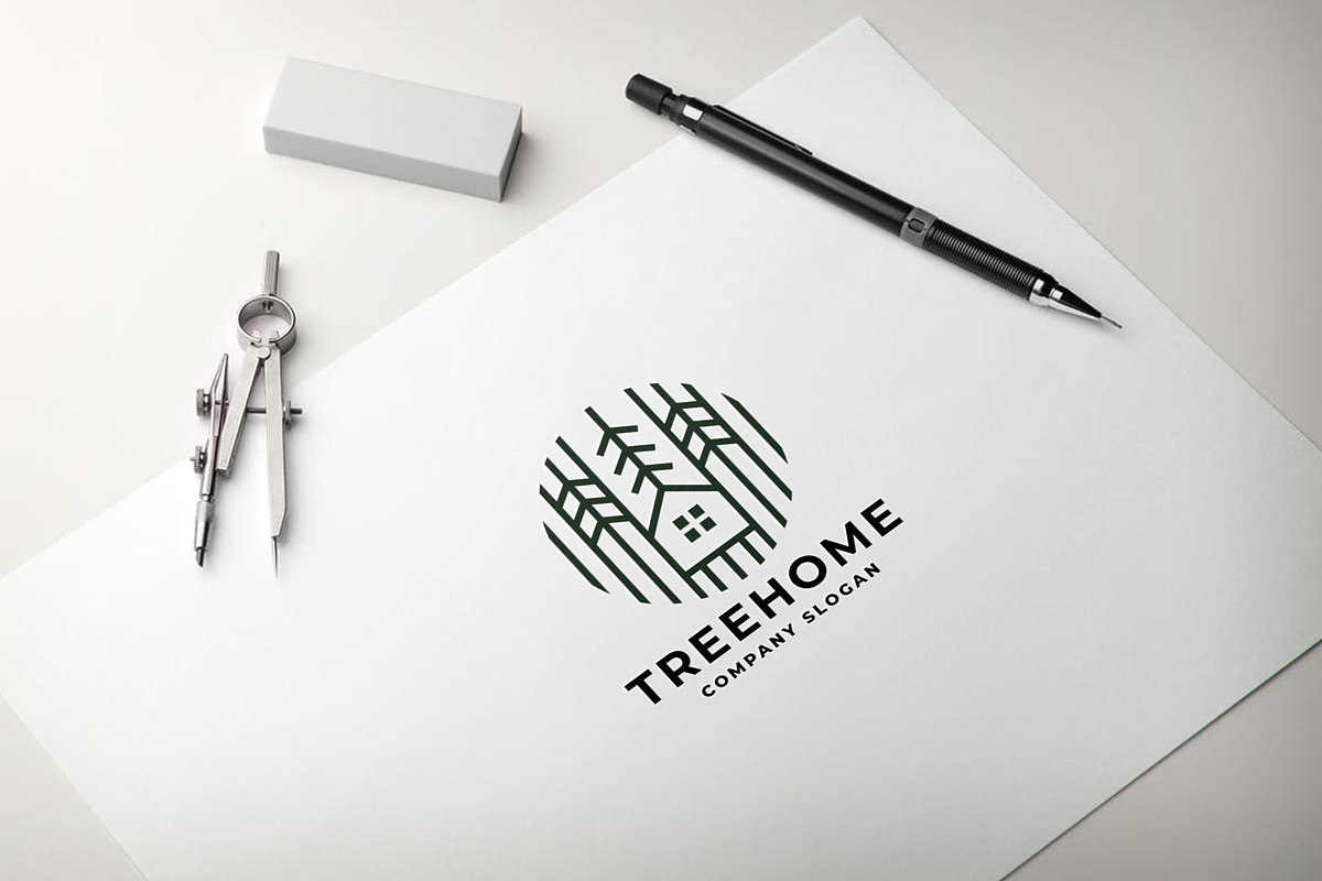 Tree Home Pro Logo Template, a Branding & Logo Template by Design_Planet