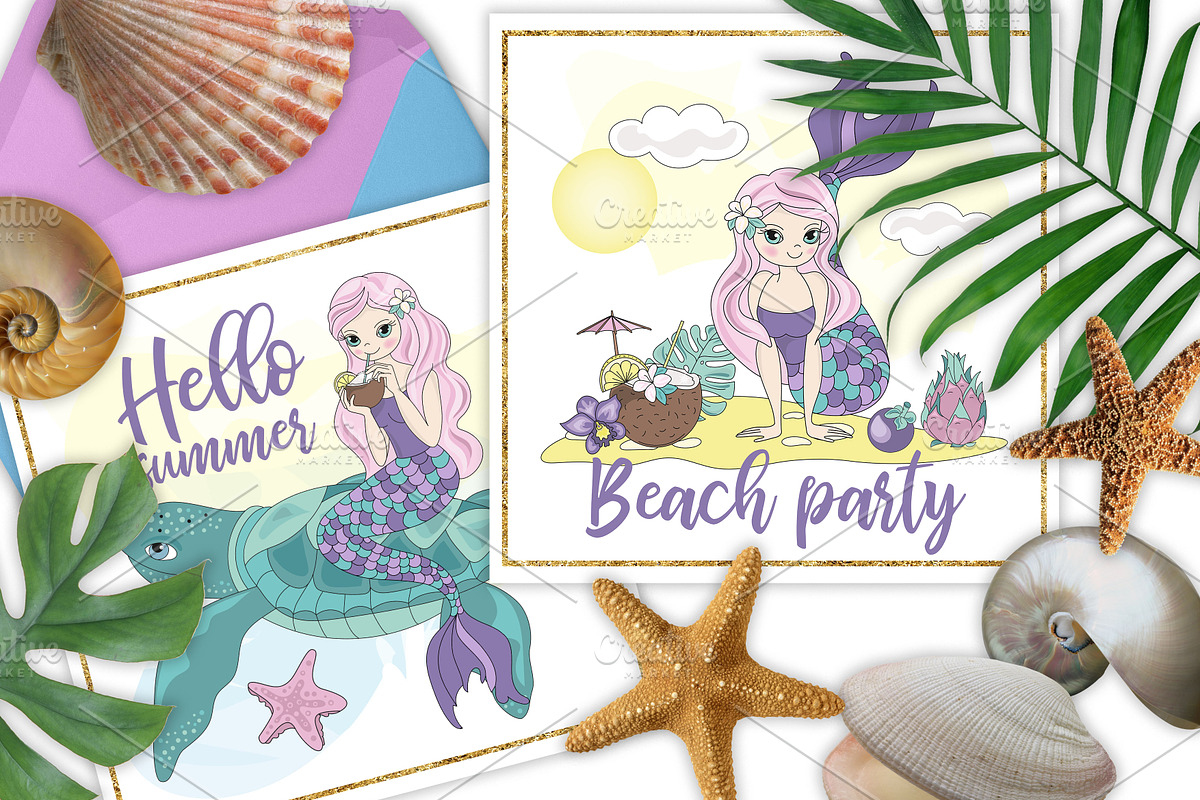 MERMAID VACATION, a Decorative Illustration by FARAWAYKINGDOM (Photo 10 of 11)
